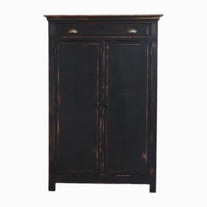 Black and Blonde Wood Cabinet