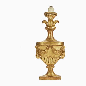 Lámpara de mesa Imperio dorada, finales del siglo XVIII