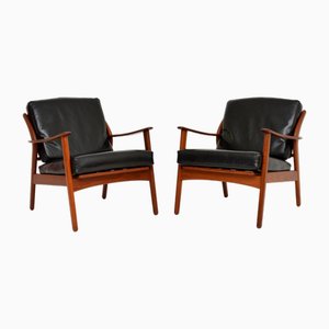 Vintage Danish Teak Armchairs by Niels Koefoed, 1960s, Set of 2