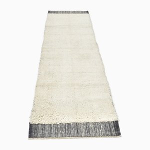 Alfombra Kilim turca vintage de lana beige neutro