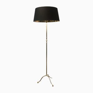 Brass Parquet Floor Lamp in the style of Maison Jansen, 1940s