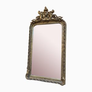 Miroir Style Angelot Décoré en Bois Doré, France