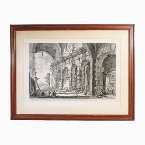 Giovanni Battista Piranesi, View of the Serraglio Delle Fiere, Etching, 1700s, Framed