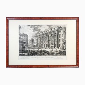 Giovanni Battista Piranesi, View of Dogana Di Terra, Etching, 1700s, Framed