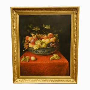 Artista italiano, Bodegón de frutas, Pintura al óleo, Enmarcado