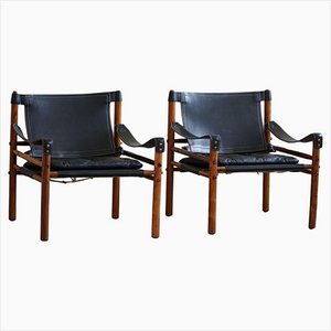 Sirocco Lounge Chairs in Rosewood by Arne Norell For Ab Aneby Mobler, 1960s, Set of 2