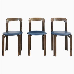 Vintage Stackable Dining Chairs by Bruno Rey for Dietiker, 1970s, Set of 3