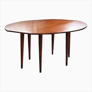 Mid-Century Oval Walnut Dining Table by Edward Wormley, 1960