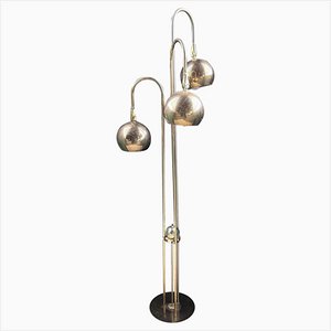 Mid-Century Modern Brass Waterfall Eyeball Floor Lamp, 1970s