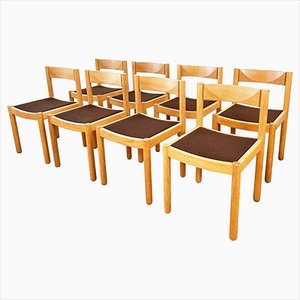 Oak Dining Chairs by Robert and Trix Haussmann, 1963, Set of 8