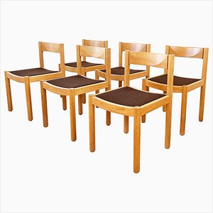 Oak Dining Chairs by Robert and Trix Haussmann, 1963, Set of 6