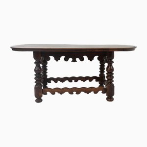 Antiker Ovaler Tisch aus Holz
