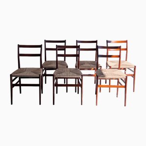 Leggera Stühle von Gio Ponti für Cassina, 1950er, 6er Set