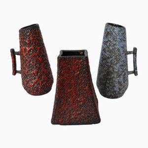 Vase Fohr Lava en Céramique, Set de 3