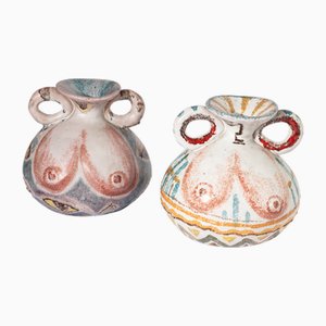 Majolica Vases, 1960s, Set of 2