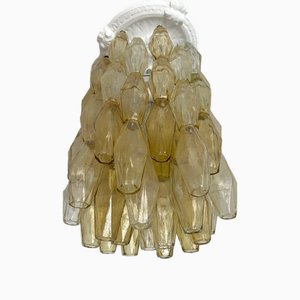 Italian Pendant Lamp in Murano Poliedri Glass