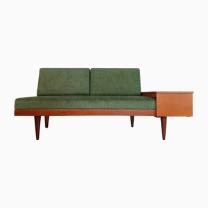 Skandinavisches Tagesbett Sofa aus Teak & Grünem Stoff von Ingmar Relling für Ekornes, 1960er