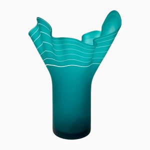 Italian Turquoise Handkerchief Vase