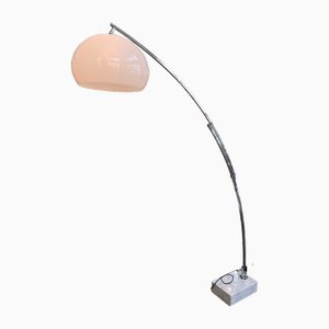 Bogen Stehlampe mit Marmorfuß von Guzzini, Italien, 1970er