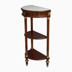 Consola / mesa de recibidor Demi Lune antigua de caoba, década de 1900