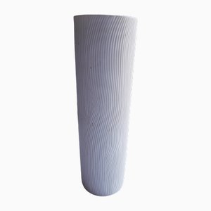 Mid-Century Modern Op-Art Studio Line Bisque Porcelain Vase by Werner Schreib for Rosenthal, 1960s