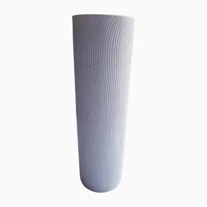 Vase Mid-Century Op-Art Studio Line Bisque en Porcelaine par Werner Schreib pour Rosenthal, 1960s