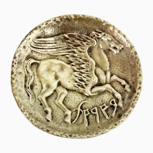 Tazza Pegasus vintage in bronzo di Max Le Verrier, anni '30