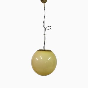 Lámpara colgante de bola de cristal de Murano de La Murrina, años 70