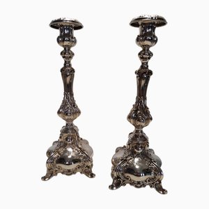 20th Century Candlesticks in 925 Silver, 1980s, Set of 2