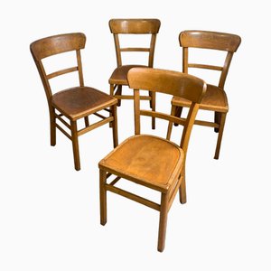 Mid-Century Bistro Chairs, 1950s, Set of 4
