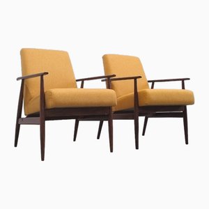 Armchair in Yellow Tweed by Henryk Lis, 1967