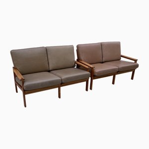 Mid-Century Danish Sofas by Illum Wikkelso for Niels Eilerson, 1960s, Set of 2