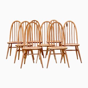 Esszimmerstühle aus Ulmenholz von Lucian Ercolani für Ercol, 1960er, 8 . Set