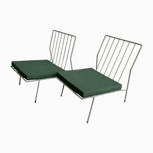 Metal Easy Chairs, Set of 2