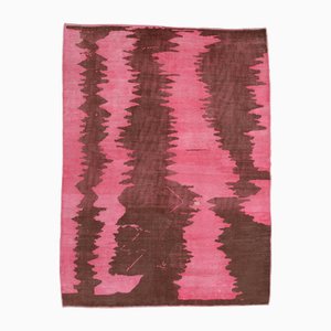 Hot Pink & Brown Hemp Area Rug