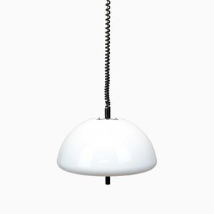 White Italian Space Age Ceiling Lamp Cabras Made of Plastic by Harvey Guzzini for Meblo