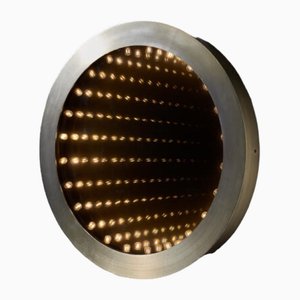 Modern Round Infinity Endless Light Mirror