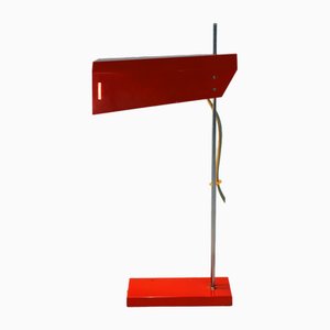 Lampe de Bureau Rouge par Josef Hurka pour Lidokov, 1970s