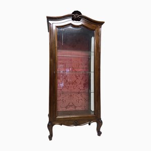 Walnut Display Cabinet, Late 19th Century