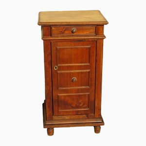 Bedside Table with 1 Drawer and 1 Fake Drawer Cupboard, 1850s