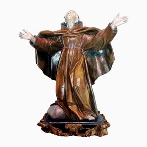Niederländischer Künstler, Heilige Statue von Franziskus von Assisi, 18. Jh., Holz