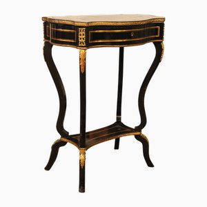 Late 19th Century French Ebonised Poudreuse with a Mounted Decorative Gilt