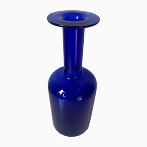 Blaue Vase von Otto Brauer von Holmegaard