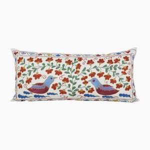 Hand Embroidery Pictorial Bird Suzani Pillow Cover, 2010s