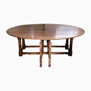 Grande Table de Salle à Manger à Pied Antique, 1890s