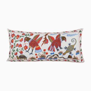 Funda de almohada de cama floral Suzani de Tashkent, década de 2010