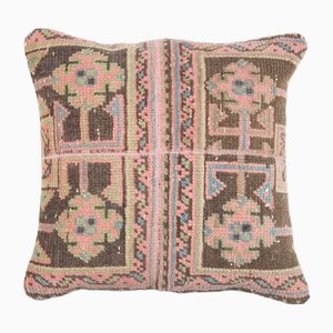 Vintage Turkish Rug Pillow Cover, 2010s