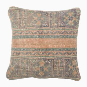 Turkish Square Oushak Rug Pillow Cover, 2010s
