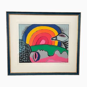 Corneille, Composición colorida, 1995, Litografía