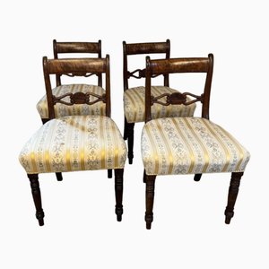 Antique Regency Mahogany Dining Chairs, 1830, Set of 4